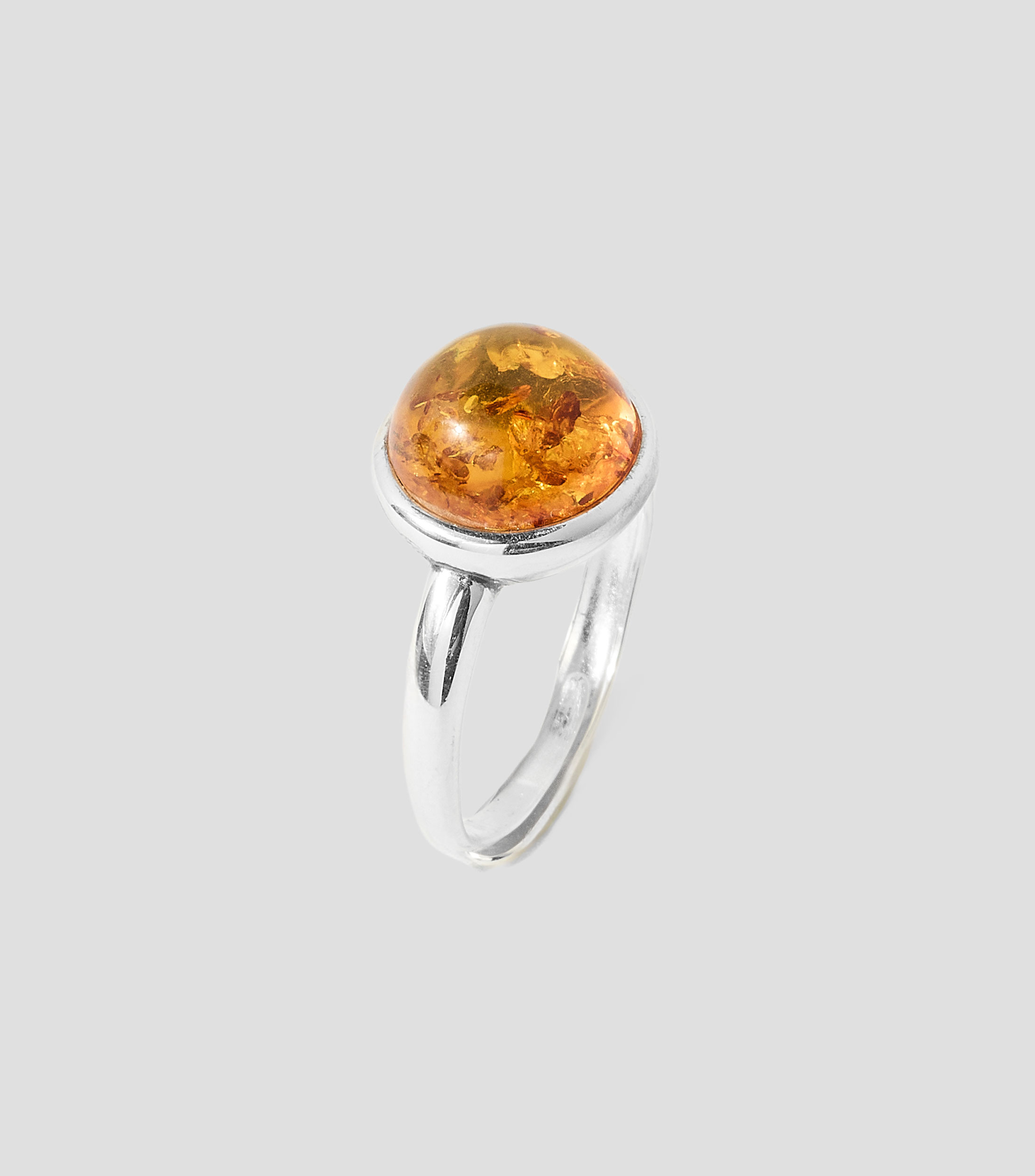 Anillo en Plata .925 con ámbar báltico Mujer